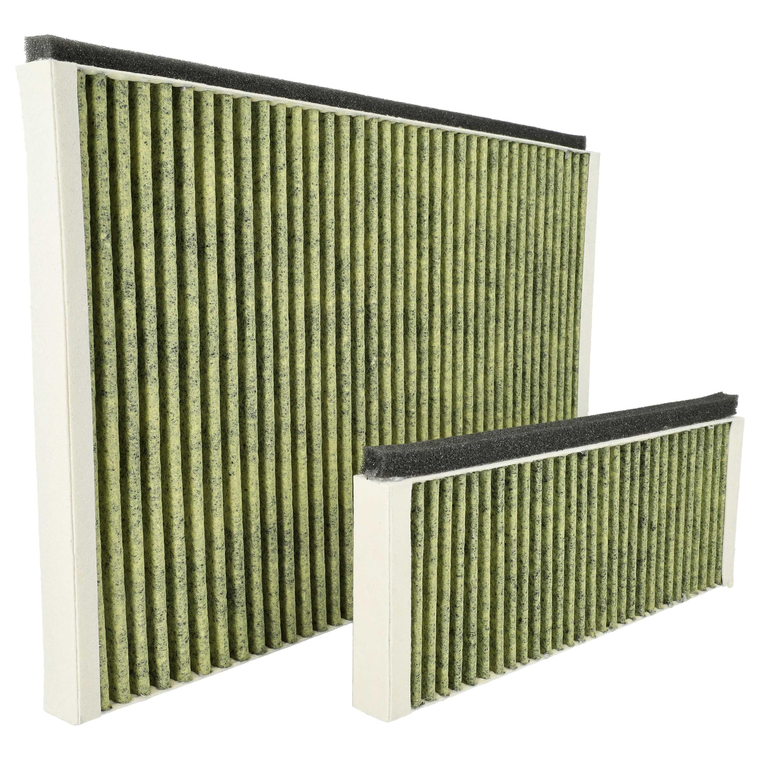 vhbw 4x Filter kompatibel mit Siemens LC87KHM60/02 | LC87KHM60/01, LC87KIM60 Dunstabzugshauben - 4x Aktivkohlefilter Grau Weiß