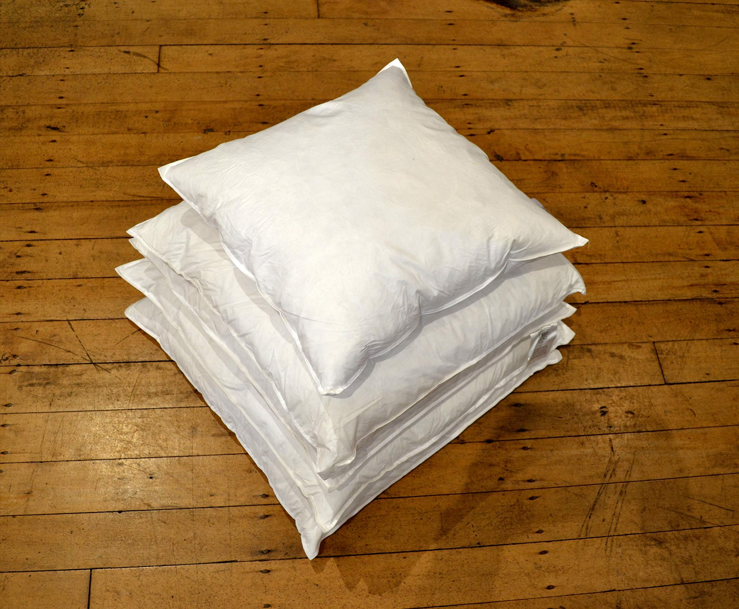 Littens2 Pack 22" x 22" Duck Feather Cushions Pads Inners Inserts Fillers with 230TC Down-Proof 100% Cotton Casing - Heavy Filling Inners Inserts (55cm x 55cm)