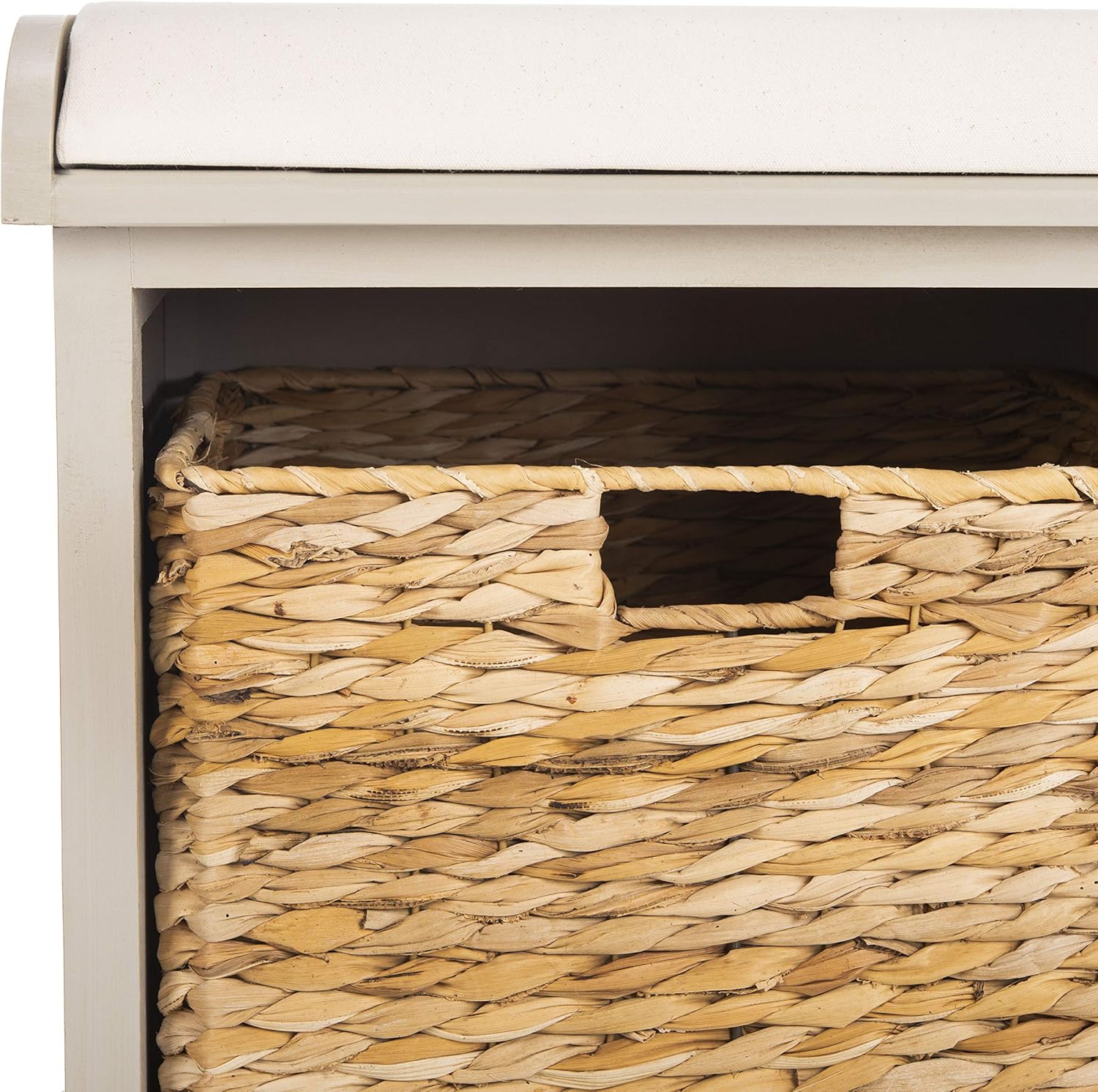 Safavieh American Homes Collection Freddy Brown Wicker Storage Bench : Everything Else