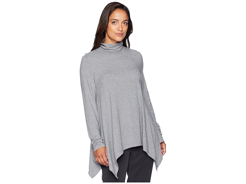 

Dylan by True Grit Softest Long Sleeve Tunic Turtleneck (Heather) Women's Blouse