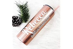 Personalized Bridesmaid Water Bottles - Rose Gold