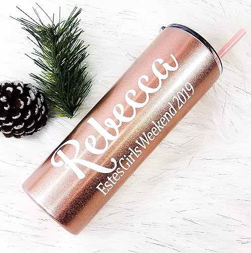 Miniatura 2 de Personalized Water Bottle, Personalized Stainless Steel Tumbler, Rose Gold, Bridesmaid Proposal Gift, Girls Trip Employee Gift, Bridesmaid Gift,
