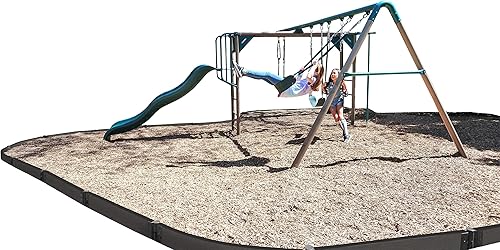 Miniatura 2 de Borde curvado de madera envejecida para patio de recreo de 16' - 2" Perfil