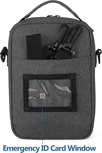 Miniatura 7 de CURMIO Estuche de viaje para insulina, doble capa para suministros diabéticos con bolsas desmontables para bolígrafos de insulina, diseño patentado