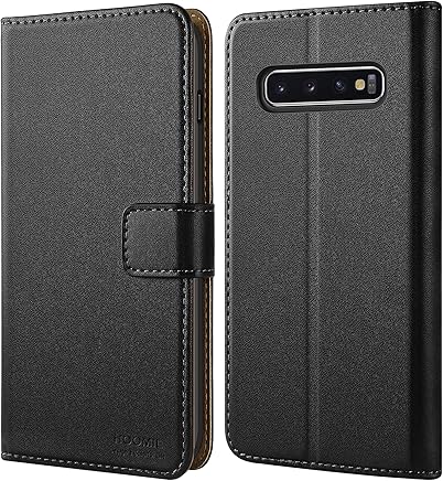 HOOMIL Cuero Premium Funda para Samsung Galaxy S10 Plus Carcasa (Negro) HOOMIL Cuero Premium Funda para Samsung Galaxy S10 Plus Carcasa (Negro)