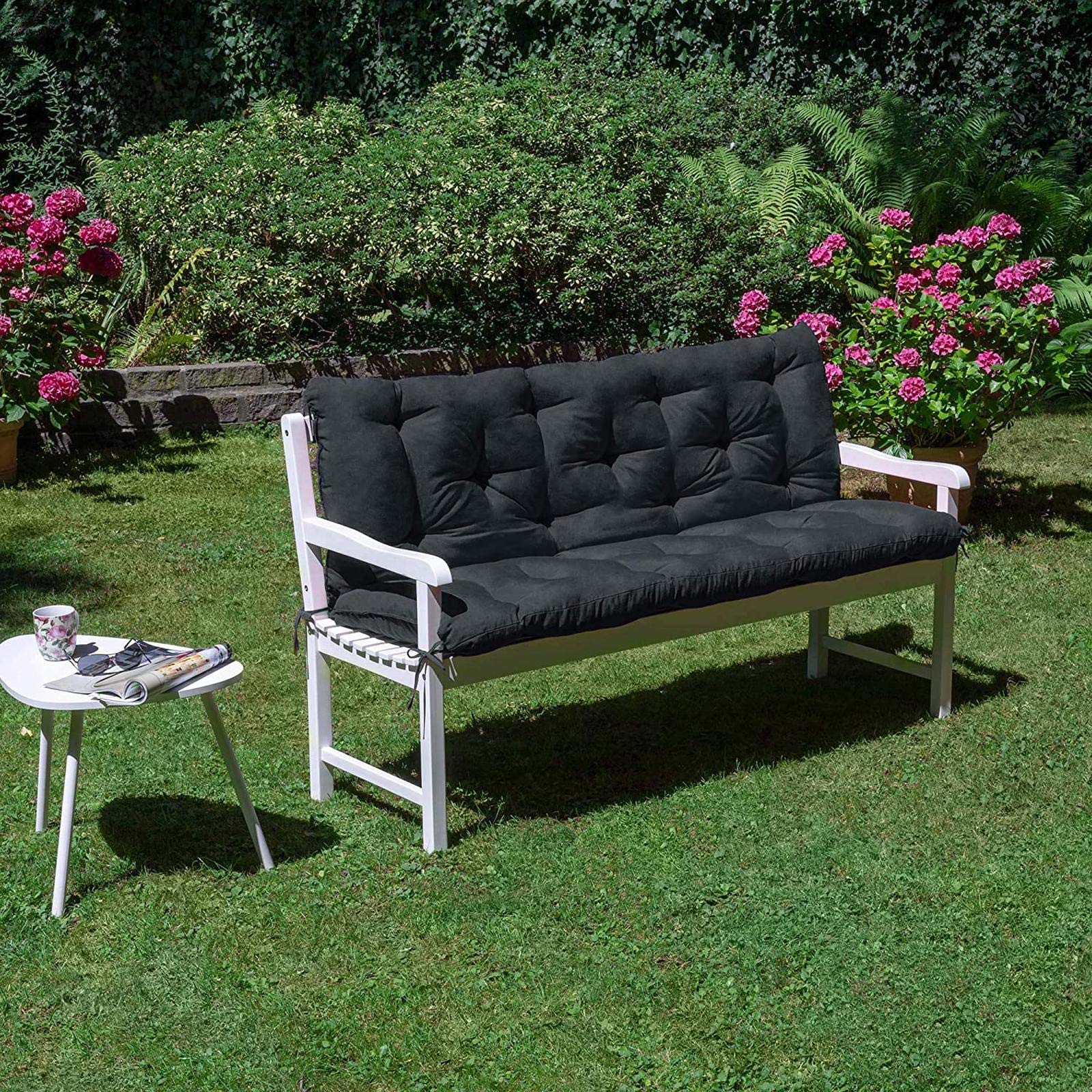 Cuscino per panca a dondolo extra spesso con baldacchino, morbido e confortevole, per mobili da giardino a 2 o 3 posti, 150 x 100 x 8 cm