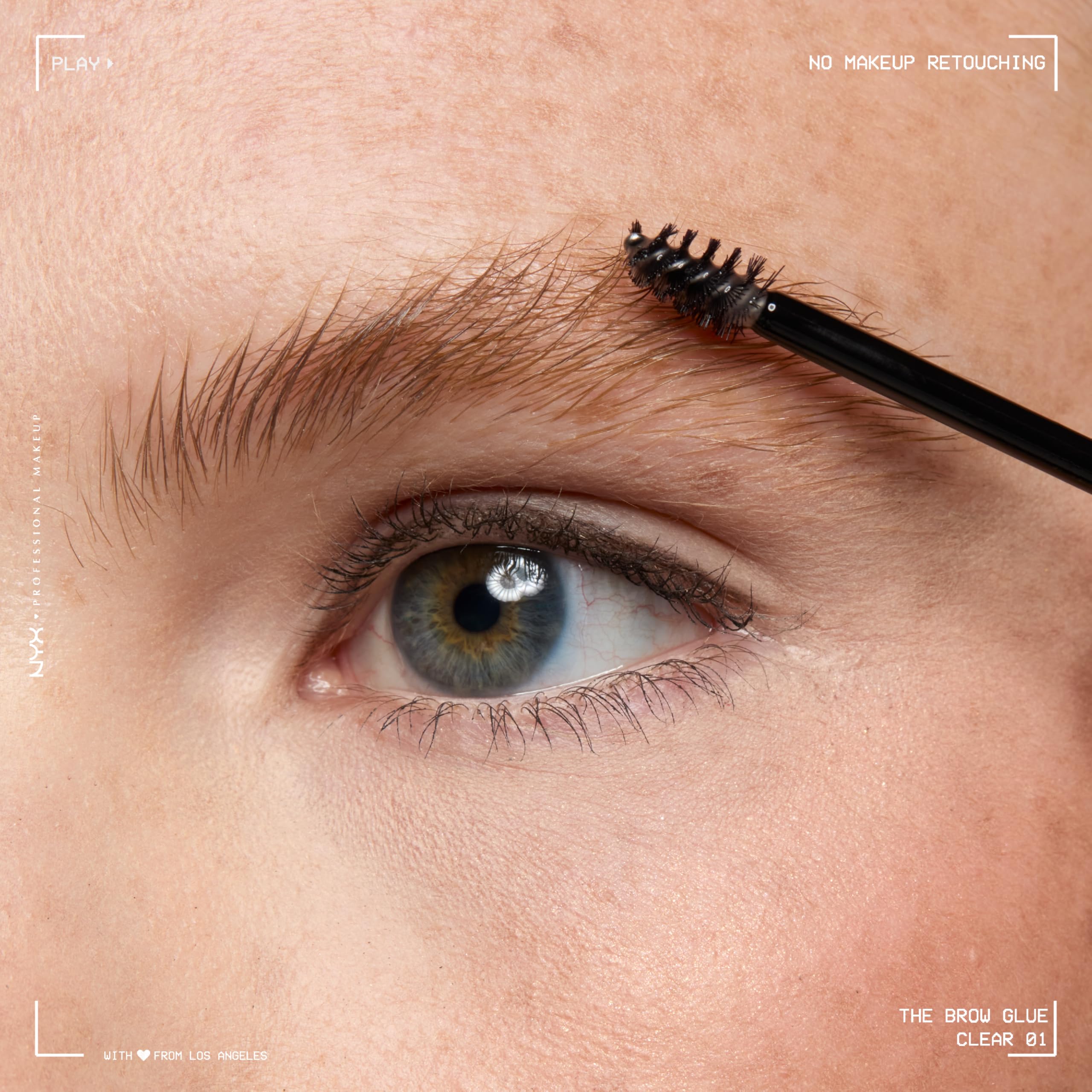 NYX Professional Makeup The Brow Glue Instant Brow Styler, Şeffaf Kaş Sabitleyici Maskara