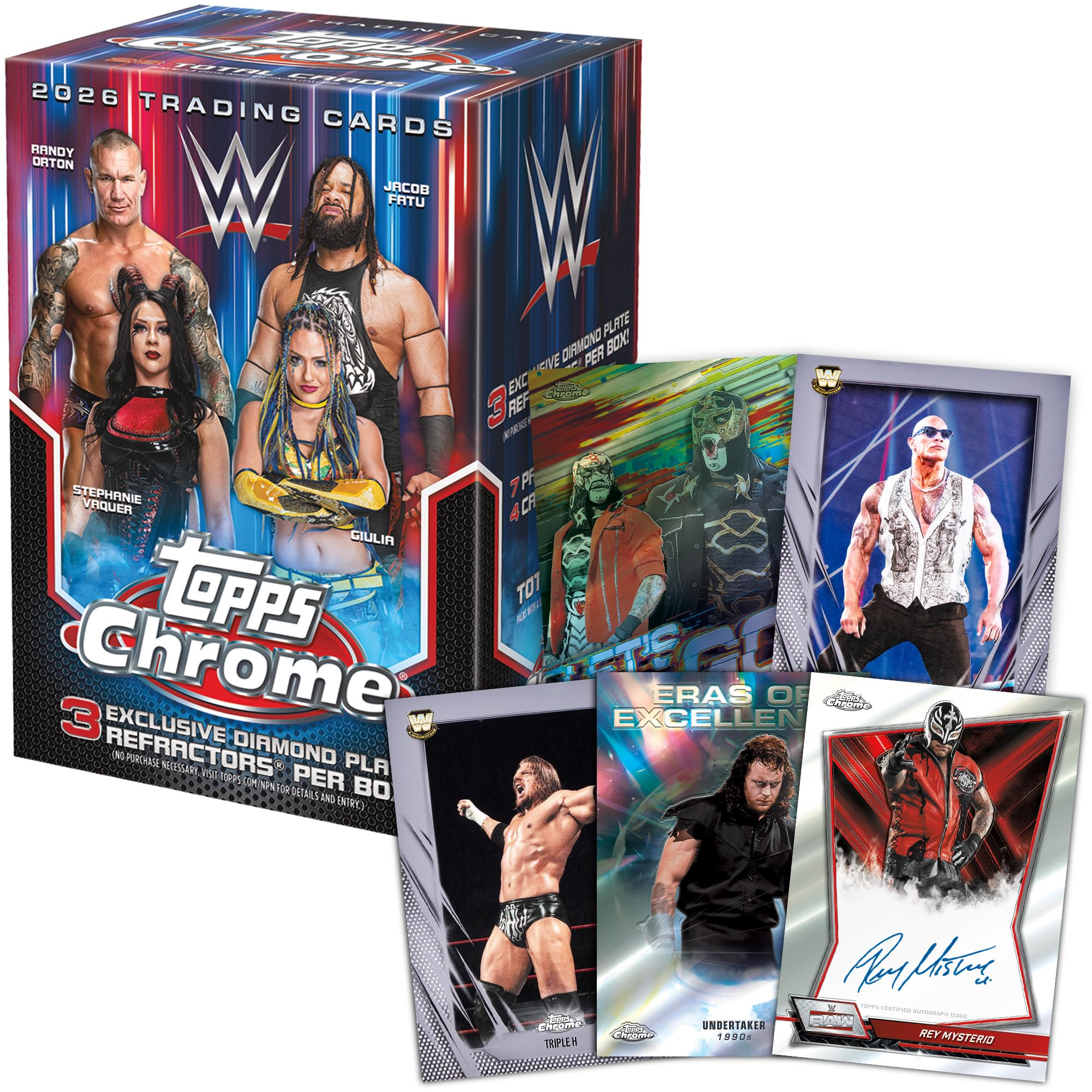 Topps Chrome WWE 2026 – Scellé en Usine – Value Box