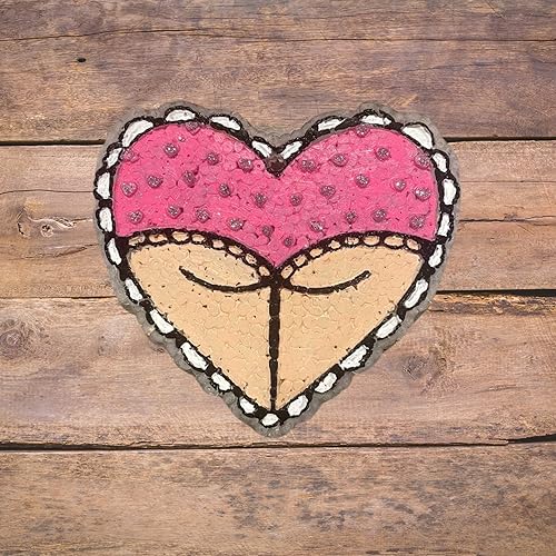 Miniatura 4 de Molde de silicona Freshie en forma de corazón, tamaño 5 pulgadas de ancho x 4.3 pulgadas de largo x 1 pulgada de profundidad, trasero de corazón,