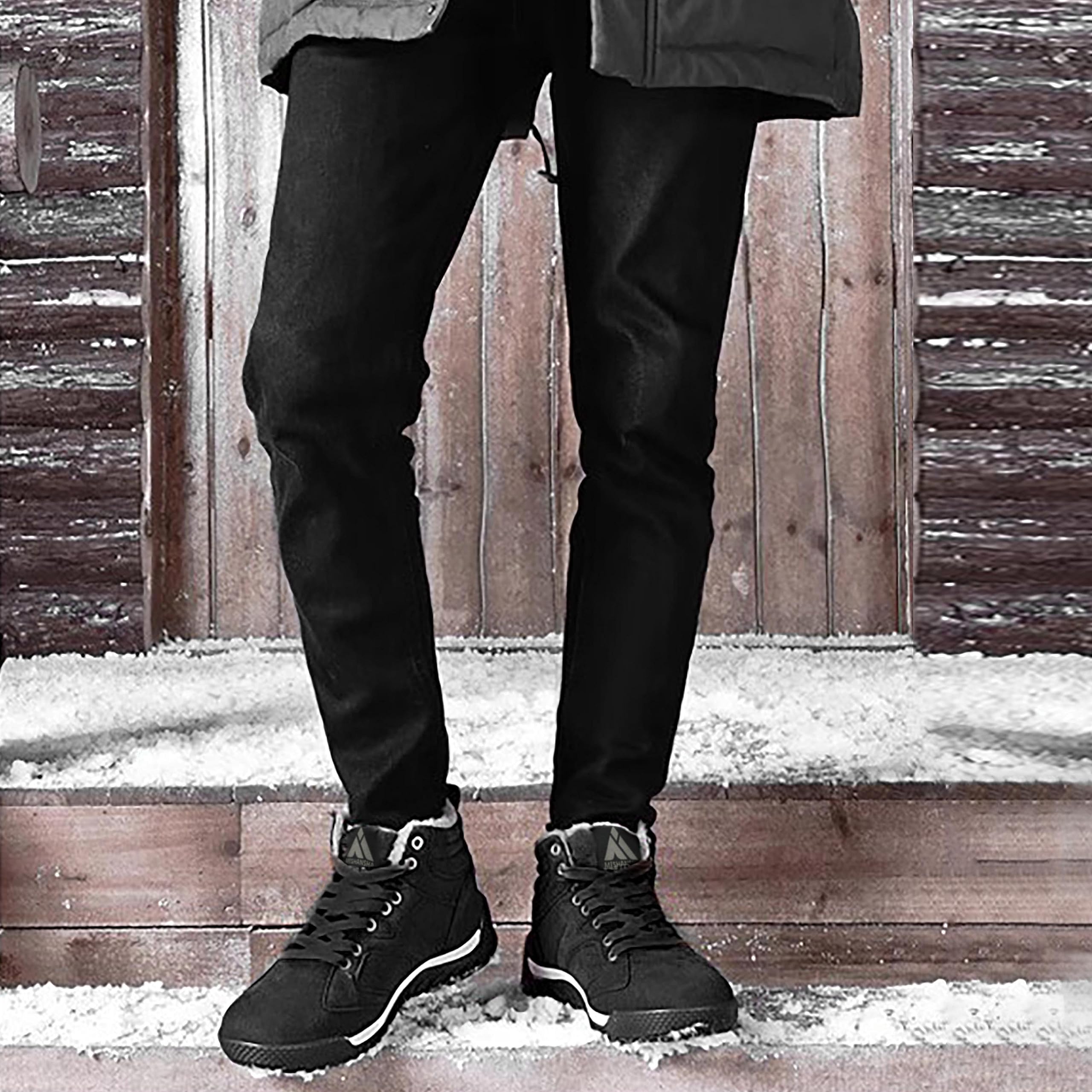 Mishansha Stivali da Invernali per Uomo Donna Caldi Antiscivolo Scarpe da Neve Taglia 36-48 EU