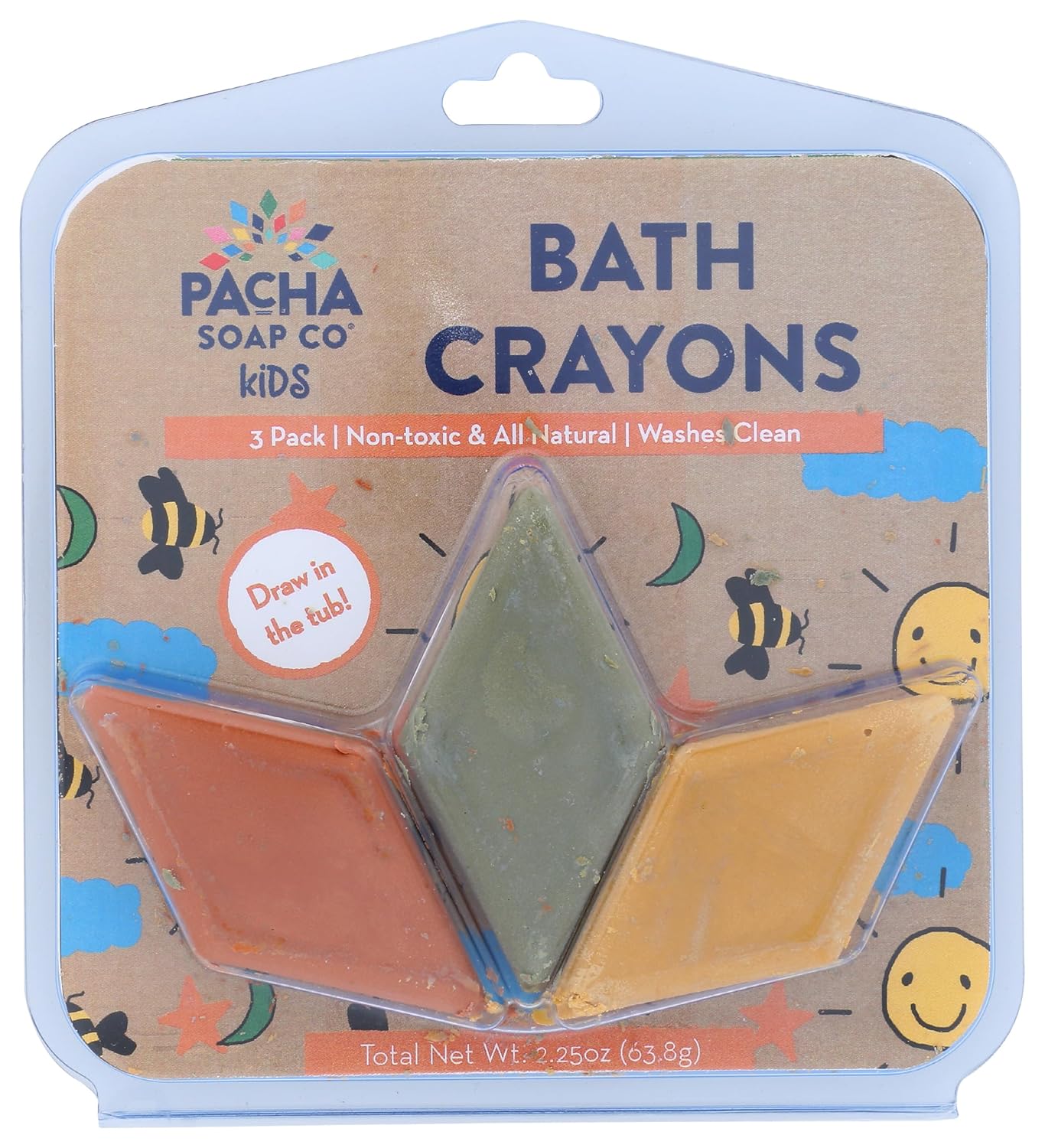 PACHA SOAP Warm Bath Crayons, 3 CT
