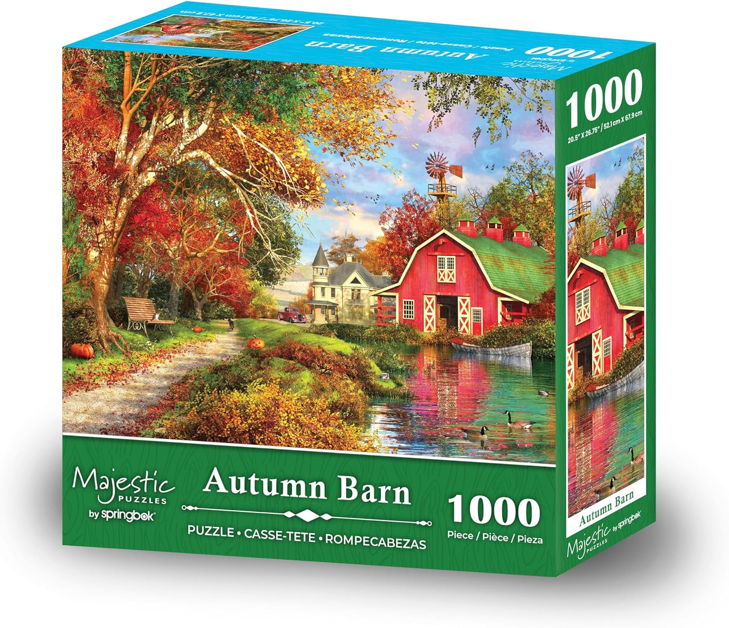 Majestic Value Brand 1000 Piece Jigsaw Puzzle of a Beautiful Autumn Scene in The Country