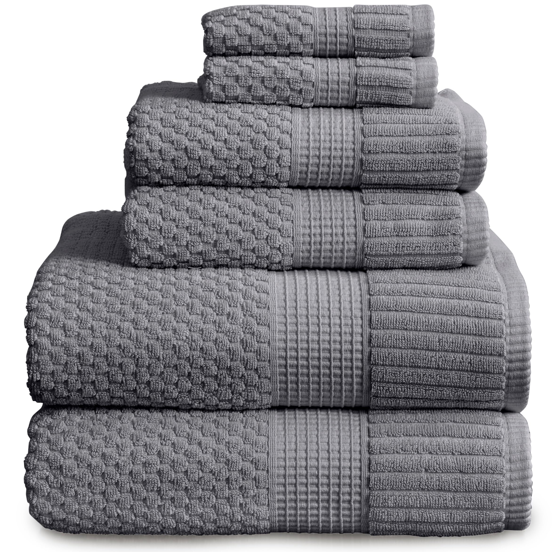 NY Loft 100% Cotton Towel Set 6 Piece