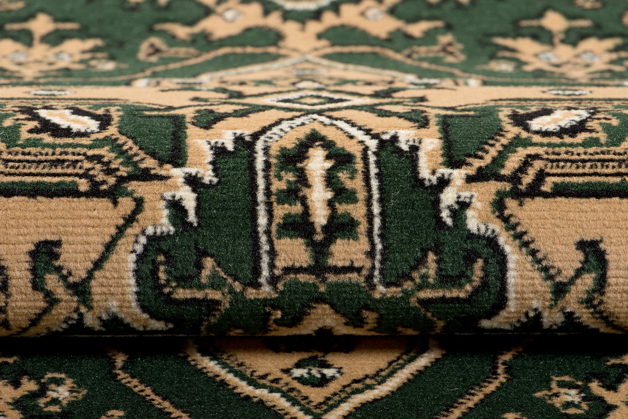 Carpeto Rugs Tappeto Orientale Salotto a Pelo Corto Verde 140 x 200 cm Classico Persian Design