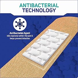 Care Science Fabric Adhesive Bandages, 200 ct Bulk Assorted Sizes | Flexible + Breathable Protection for First Aid and Wound Care
