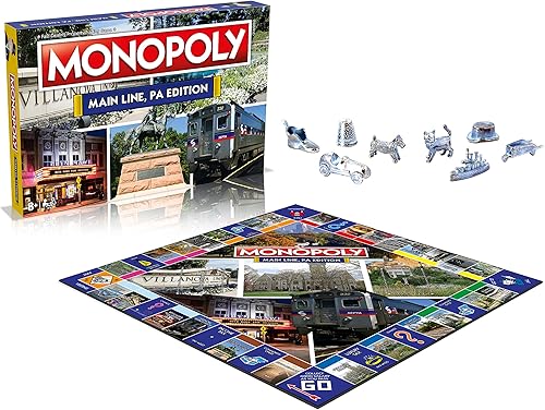 Miniatura 3 de Juego de mesa Monopoly - The Main Line Edition: 2-6 jugadores, juegos de mesa familiares para niños y adultos, juegos de mesa para niños de 8 años