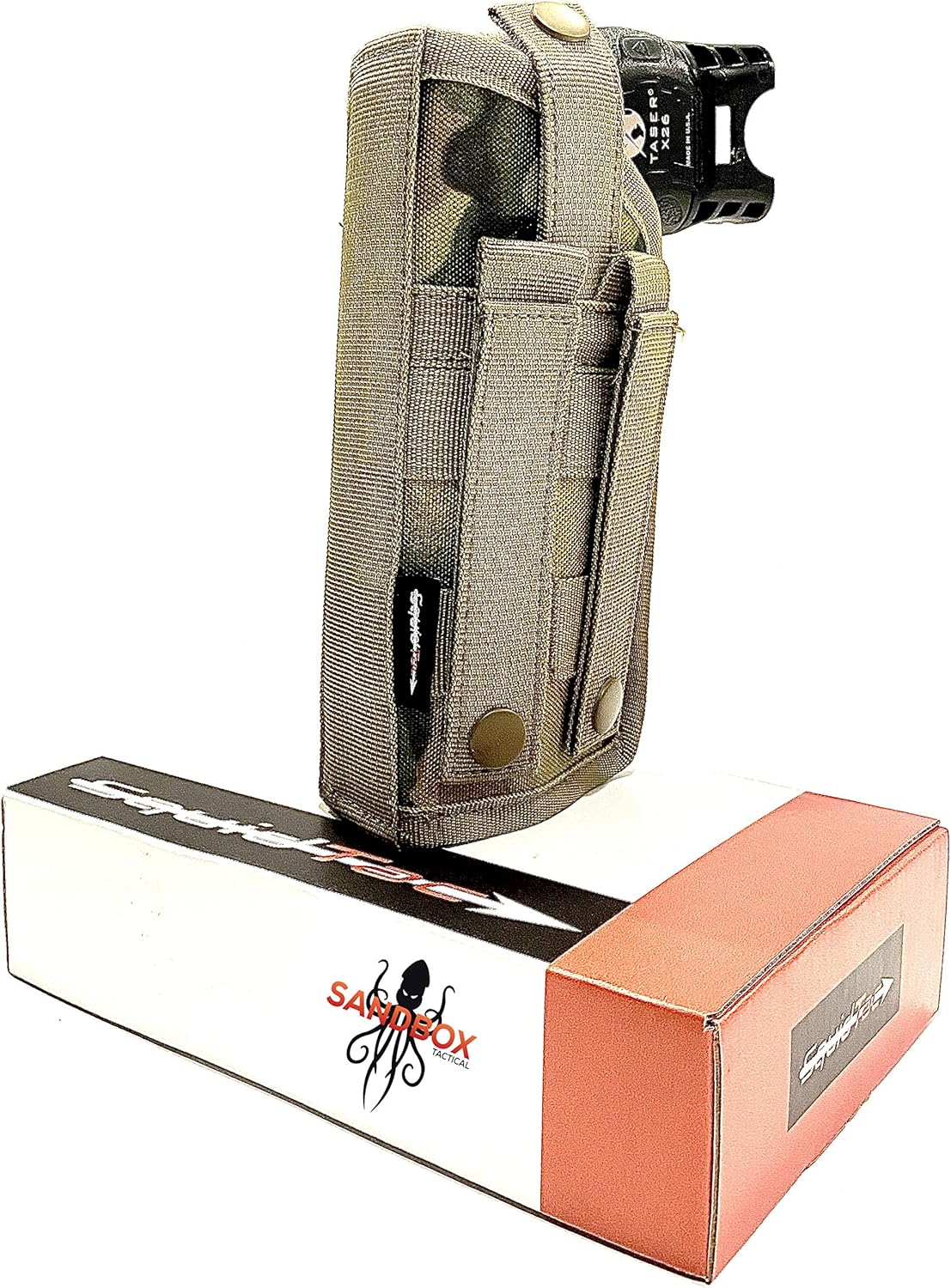 Molle Taser Holster | FITS X26P/X26 / Taser 7/ Taser Pulse / X2 | for Police Army Safety | Stage 2 Retention |(Taser Not Included/Holster Solely)