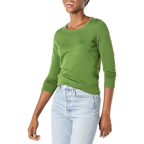 Amazon Essentials Women's Long-Sleeve Lightweight Crewneck Sweater (Available in Plus Size)
