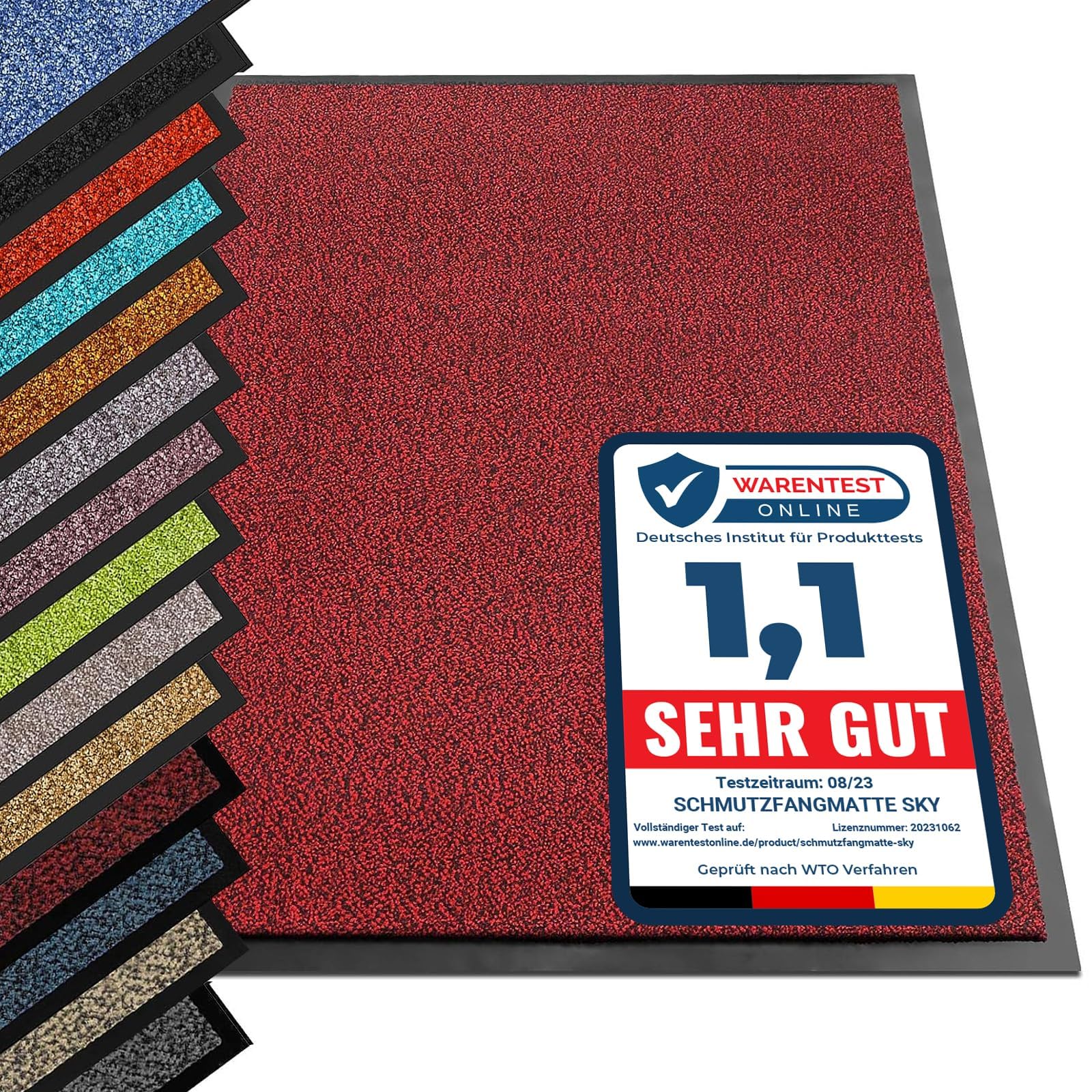 etm Schmutzfangmatte ColorLine | Türmatte in vielen Größen | Fußmatte für Innenbereich | Rutschfester Teppich für Flur, Haustür, Eingang, Eingangsbereich, Vorzimmer