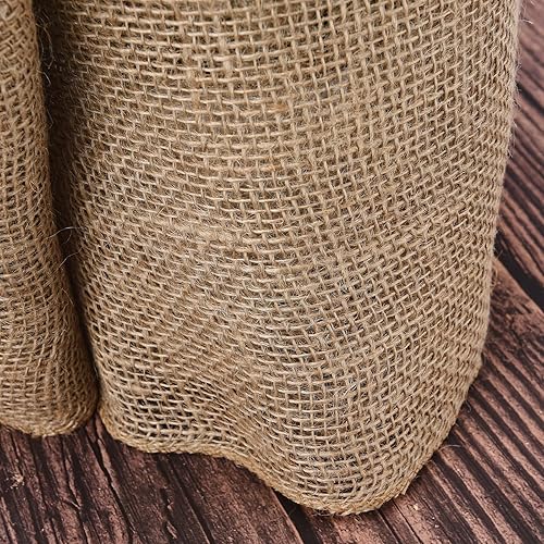 Miniatura 4 de Tela de arpillera natural para paisaje, rollo de arpillera para jardinería, rollo de tela de arpillera natural, rollo de tela rústica multiusos para