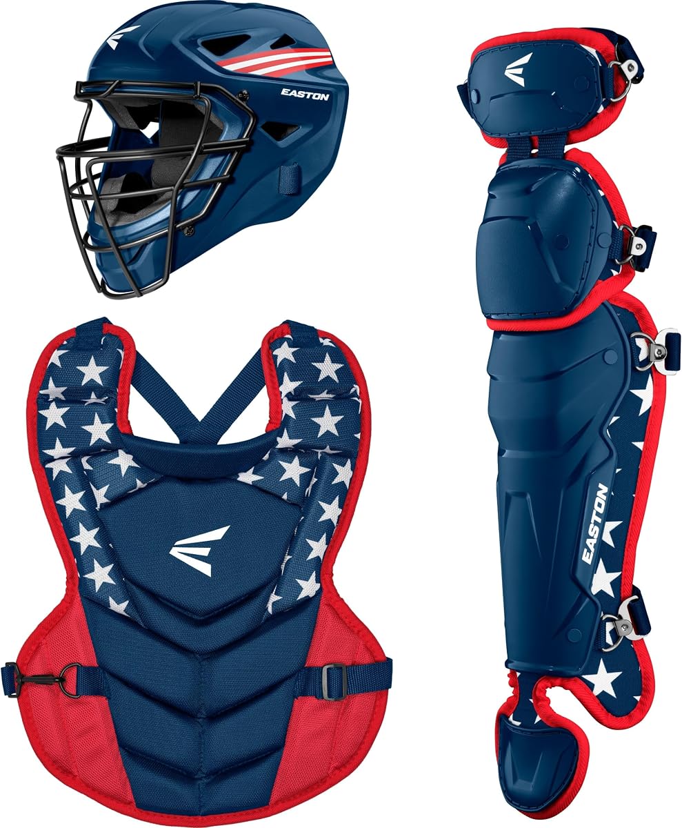 Easton | Black Magic 3.0 Juego de equipo de receptor de béisbol juvenil | Casco, protector de pecho y protectores de piernas | Múltiples tamaños/colores