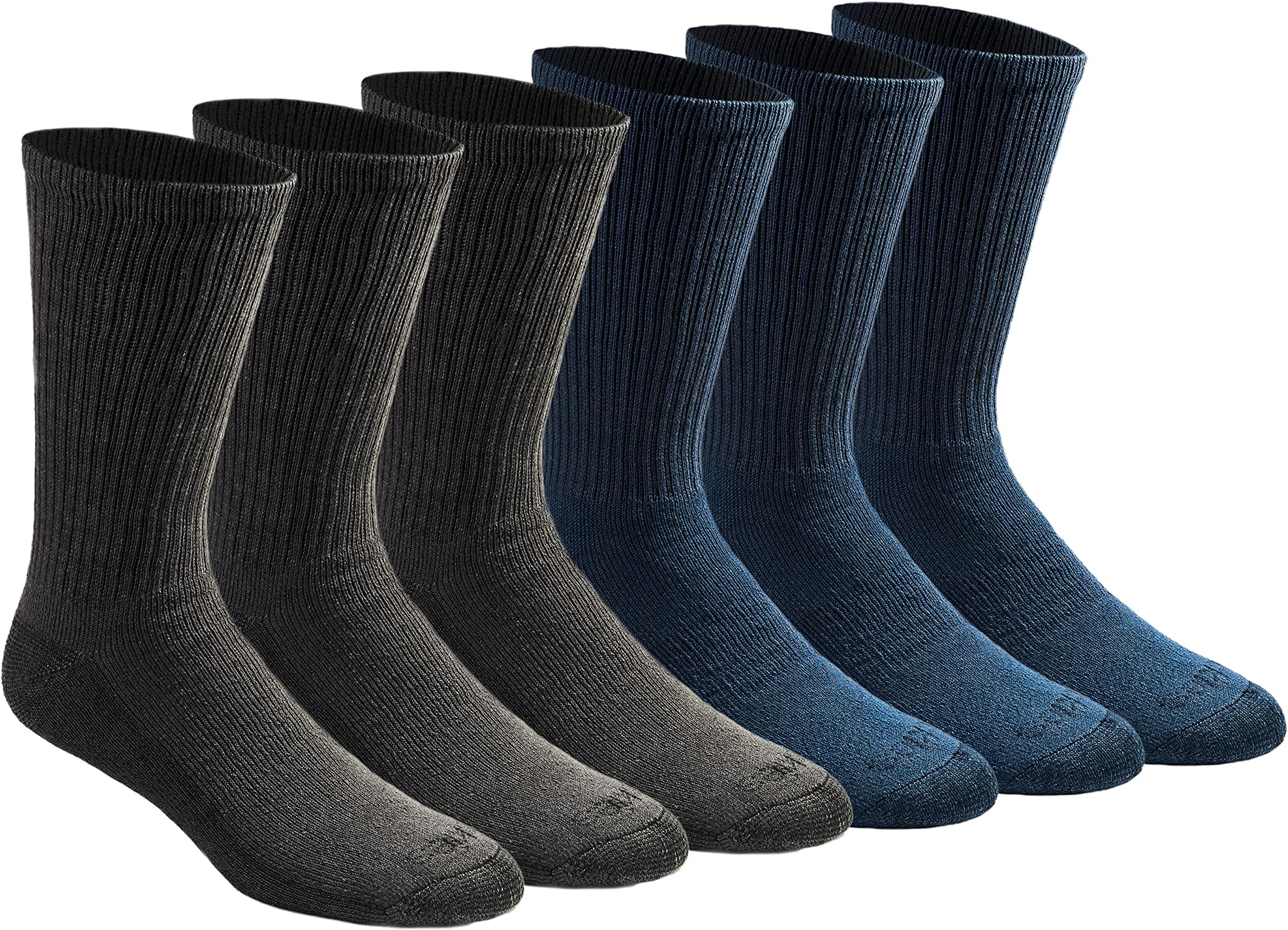 Cherokee mens Multi-pack Dri-tech Moisture Control Crew Socks Socks (pack of 6)