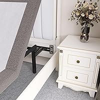 Vista 3 de Soportes de cabecero para marco de cama de metal, soportes ajustables para cabecero con kit de extensión de estribo para cama individual