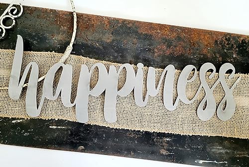 Miniatura 20 de Steel Metal Script Word Art - Various Sizes and Finishes (cheers Small 12.5x6", Raw, Unfinished Steel)