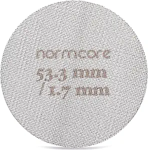 Normcore 53.3mm Puck Screen - Lower Shower Screen - Metal Contact Screen for Espresso 54mm Portafilter Filter Basket - 1.7mm Thickness 150μm - 316 Stainless Steel