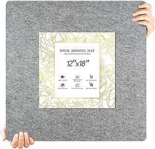 dianzhi 18" X 12" Wool Pressing Mat for Quilting - 100% New Zealand Wool Ironing Pad, Portable Plus, Ironing Station
