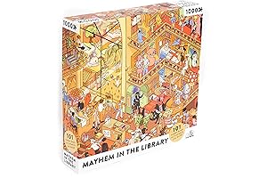 Mayhem in The Library: Book Jigsaw Puzzle for Adults (1000 Pieces) with...