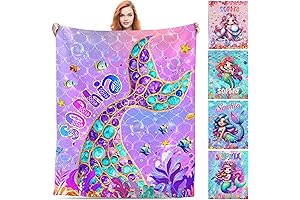 Personalized Baby Blanket: A Mermaid's Embrace for Your Little Princess