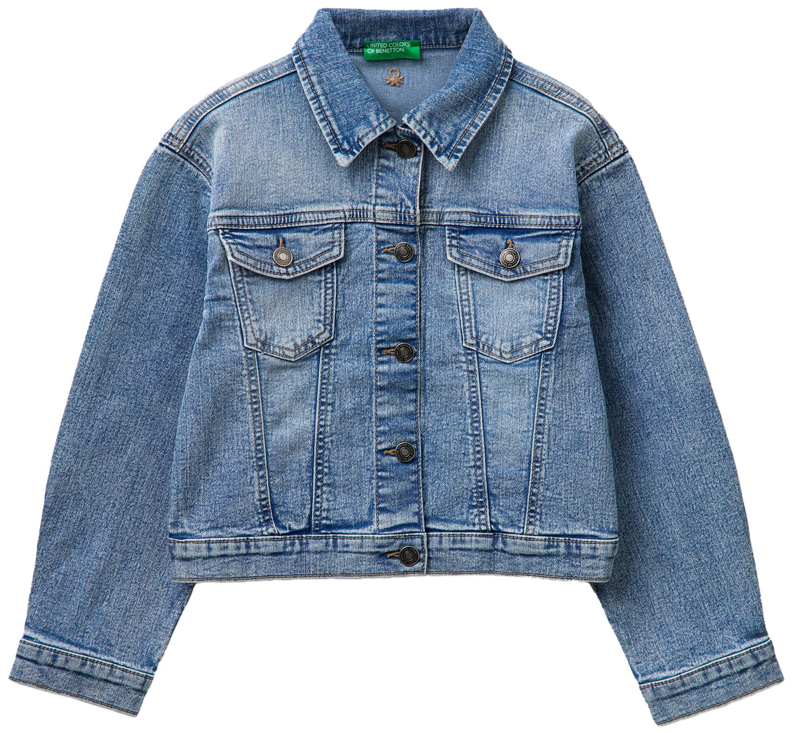 United Colors of Benetton Giubbino 2PORCN061 Giacca, Blu, 170 Bambina