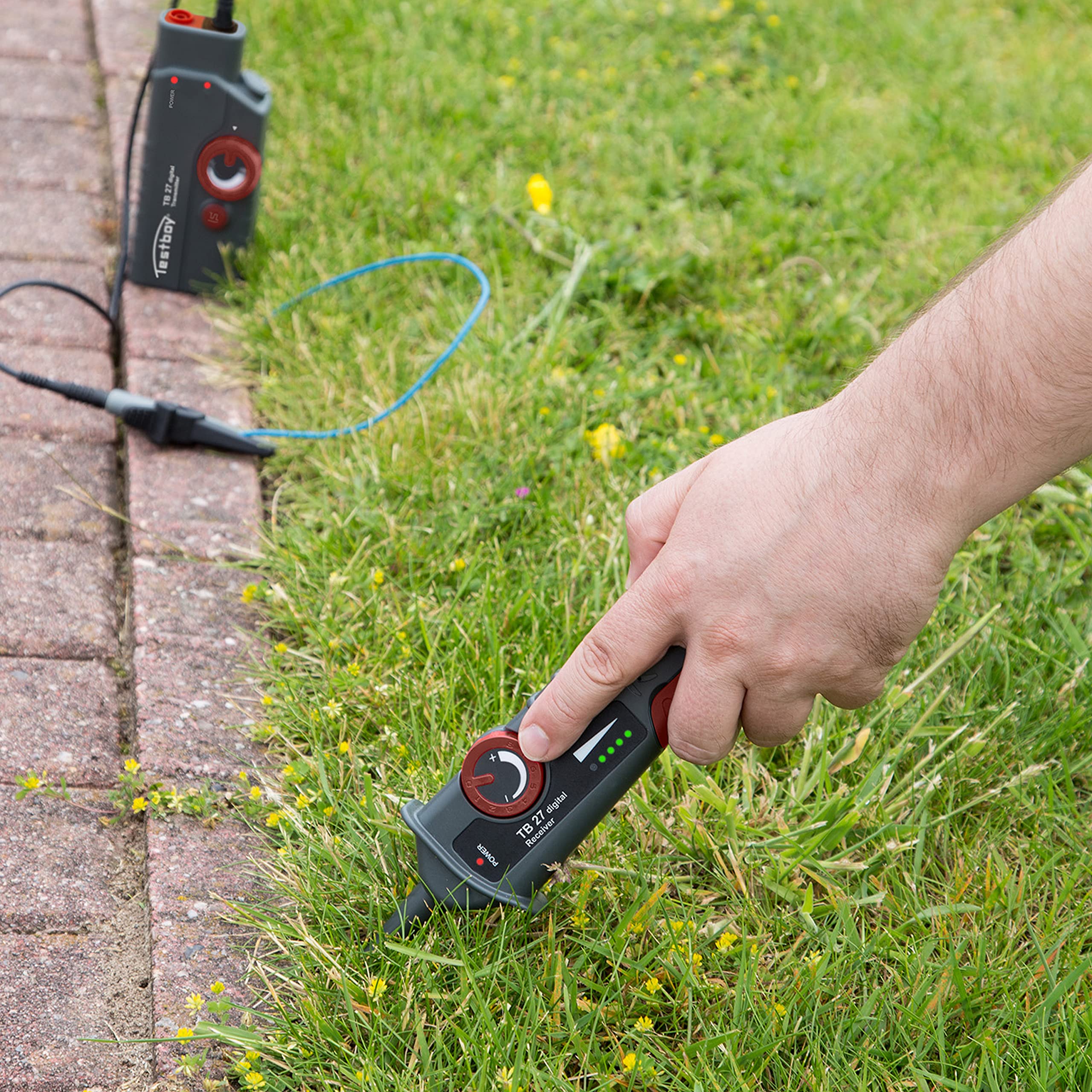 Testboy 27 Juego de buscador de línea digital, protegido contra voltaje externo hasta 400 V (para líneas vivas y no vivas, nivel de transmisión y recepción ajustable), negro