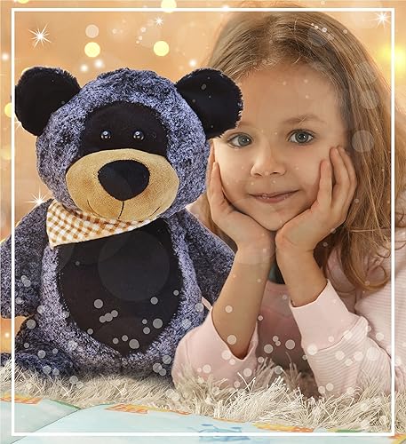 Miniatura 5 de DolliBu - Almohada de peluche de oso negro tamaño  Almohada súper suave de animales para niños, acogedora siesta, almohada de piso para niños y