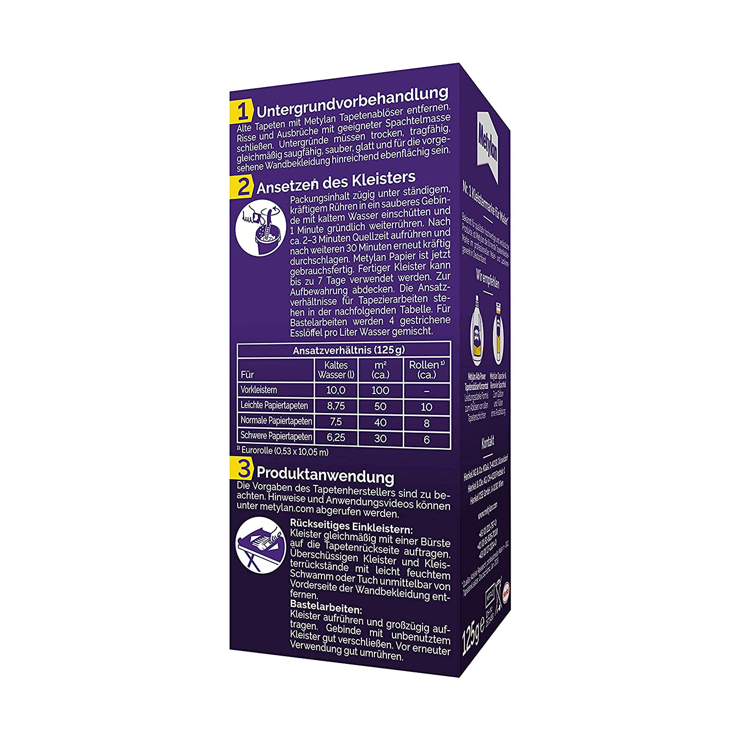 Metylan MPP40 Cola de papel para papel pintado, 1