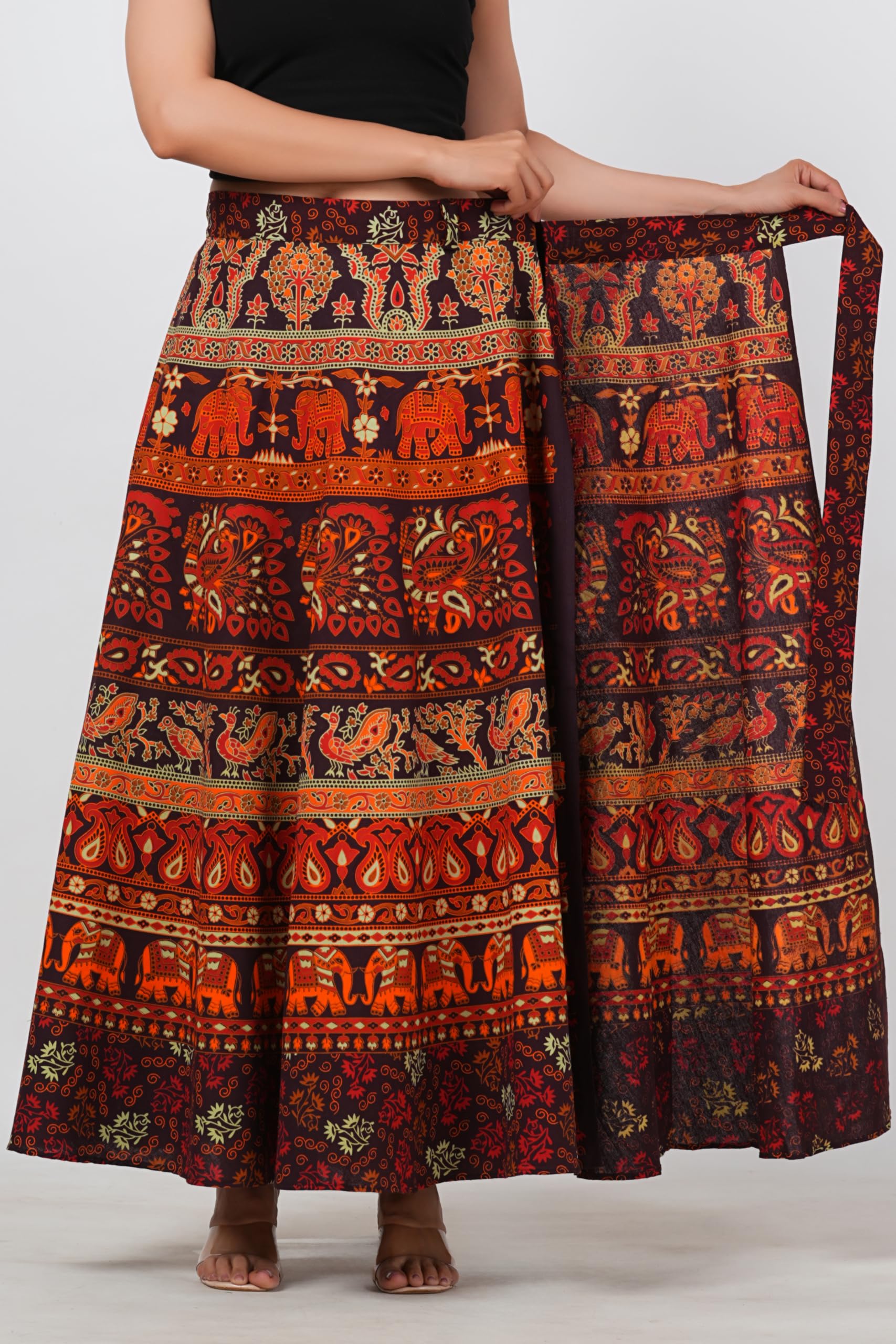 Jaipuri Print Cotton Wrapskirt