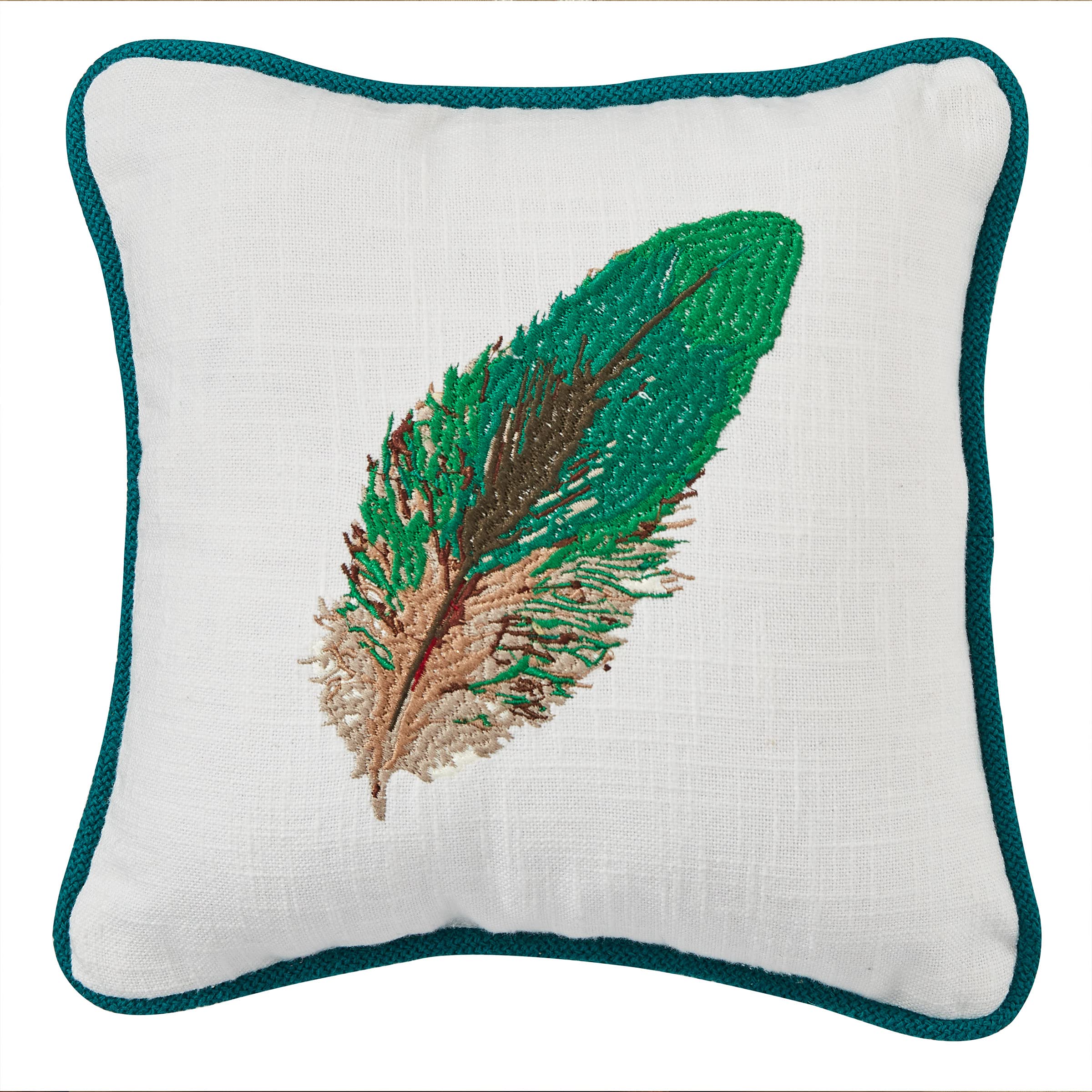 Park Designs Pheasant Run Embroidered Pillow - 10'' - Off-White