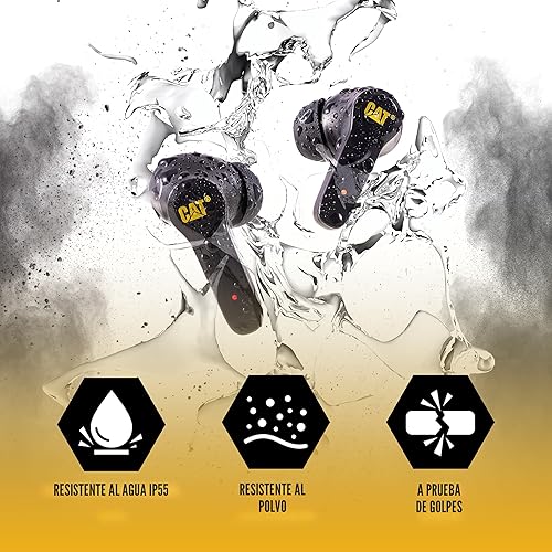 Miniatura 4 de CAT Auriculares Bluetooth con cancelación de ruido – Auriculares inalámbricos resistentes para trabajo, auriculares de trabajo Bluetooth, a prueba