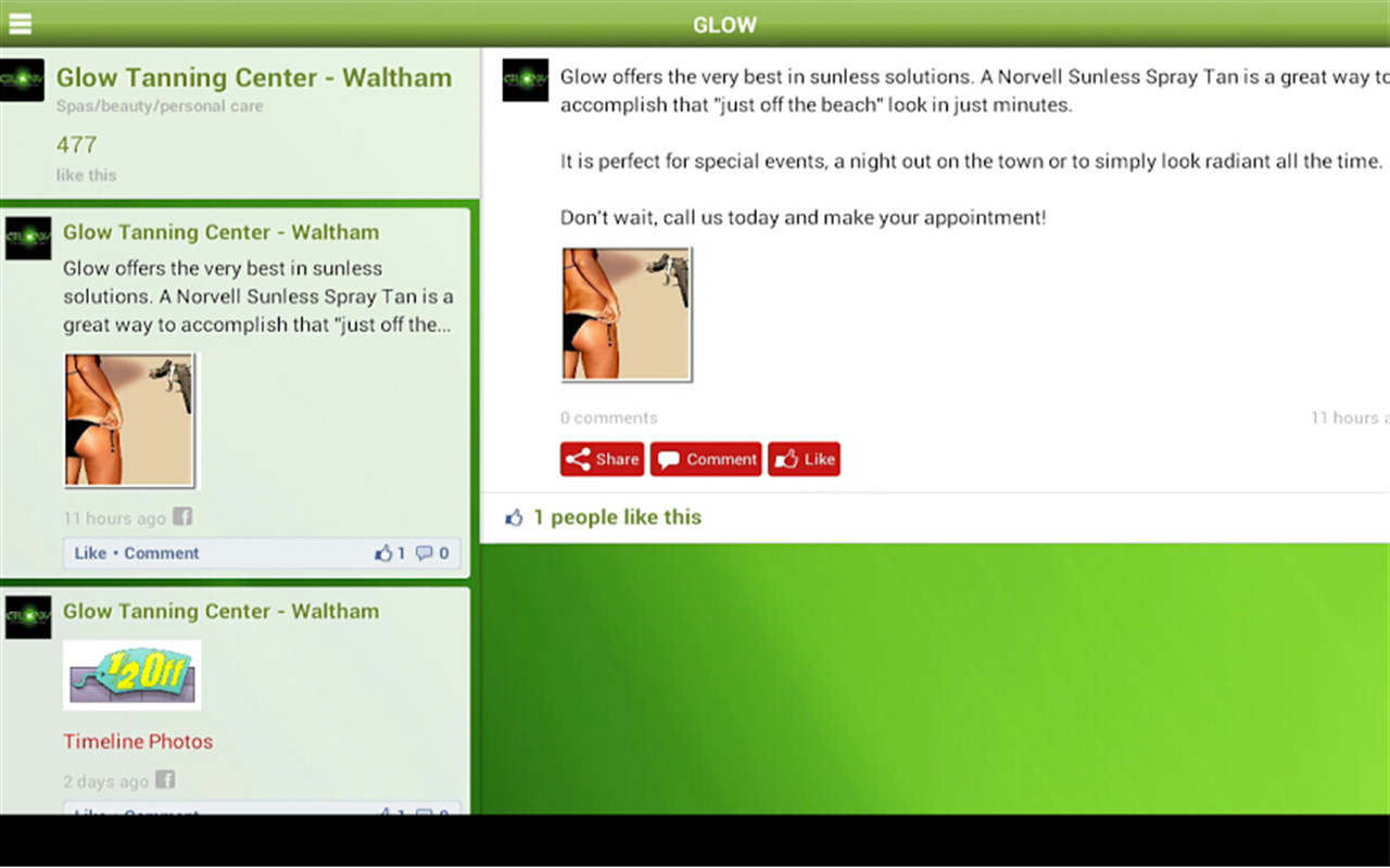 GLOW Tanning for Android