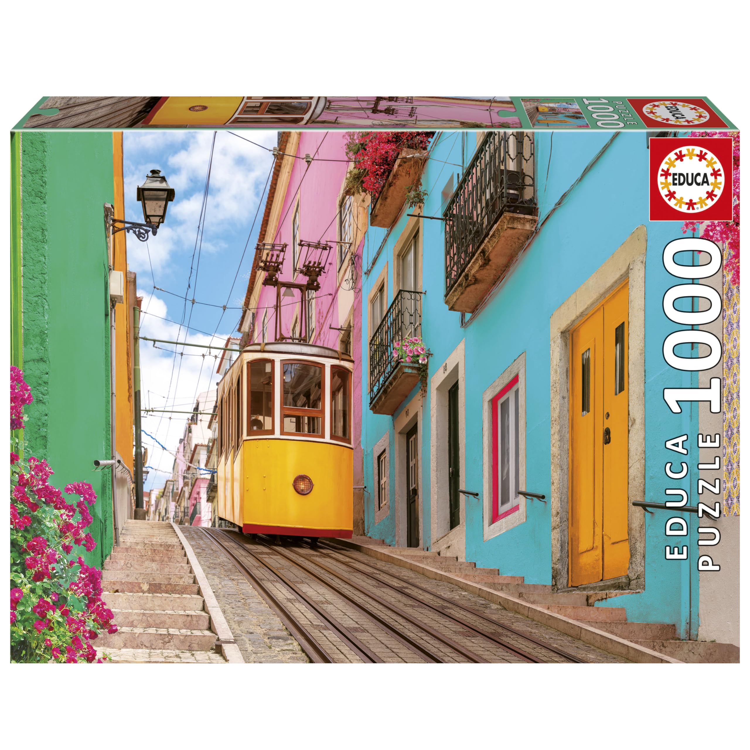 Educa - Puzzle de 1000 Piezas para Adultos | Lisboa Colorida | Medidas: 68 x 48 cm | A Partir de 14 años (20552)