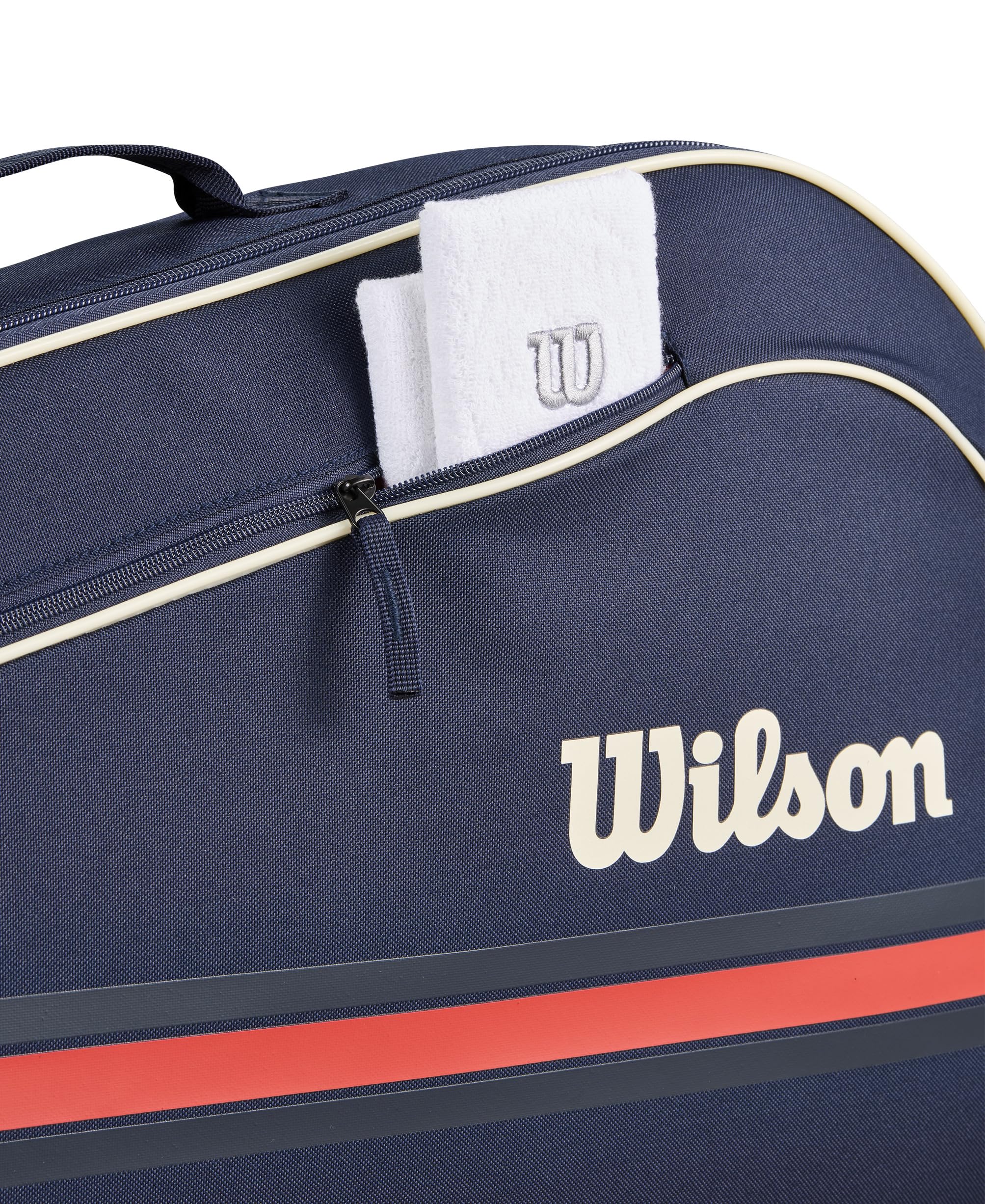 Wilson Team Con una Spaziosa Tasca Per Gli Accessori e Tracolla Regolabile, Offre una Protezione Completa Per La Racchetta