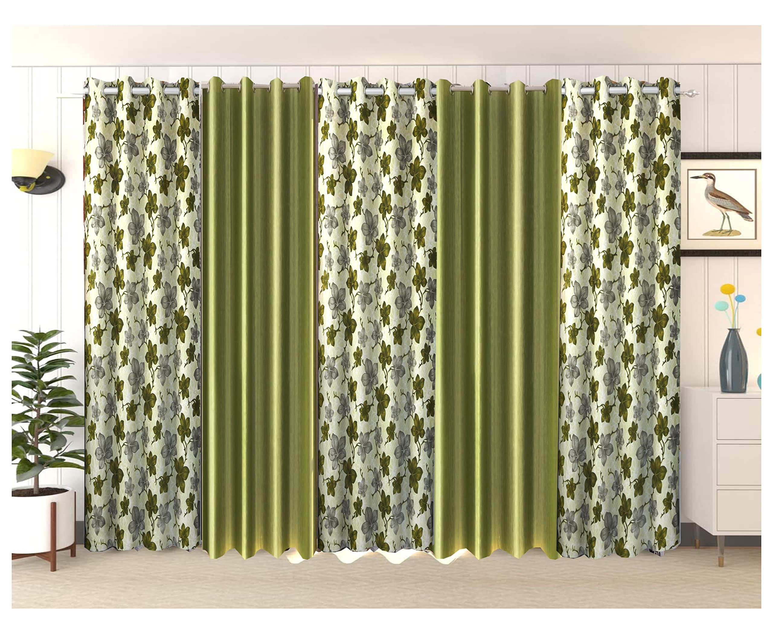 AaHo Decor Semi-Transparent Summer Curtains Combo (Door - 4 x 7 Feet; Green) (B085MMSQZL) Amazon Price History, Amazon Price Tracker