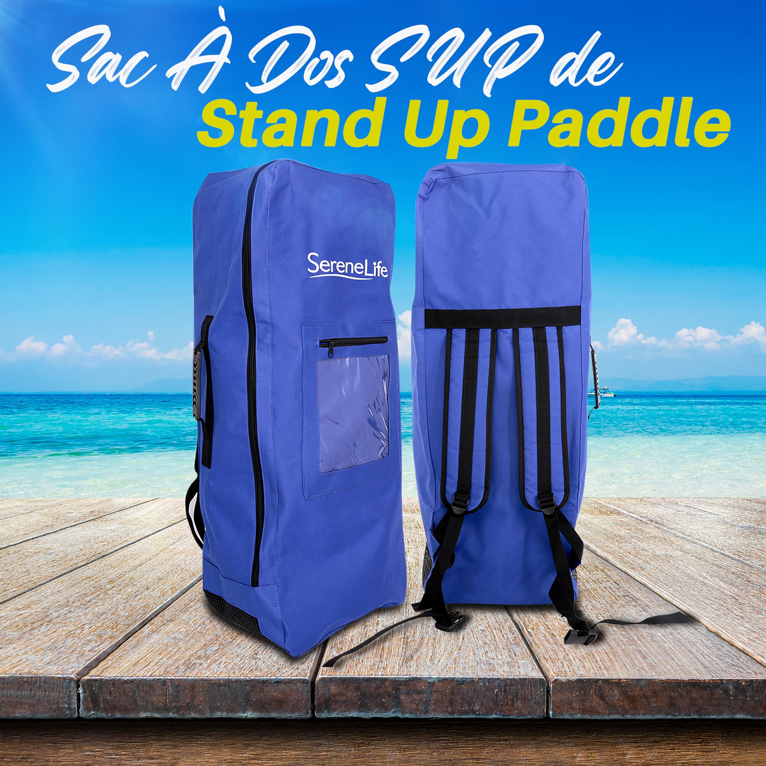 Image secondaire de SereneLife Sac Transport Paddle - Sac Paddle Gonflable pour Planches de Pagaie Gonflables SLSUPB10 et SLSUPB20 Thunder Wave
