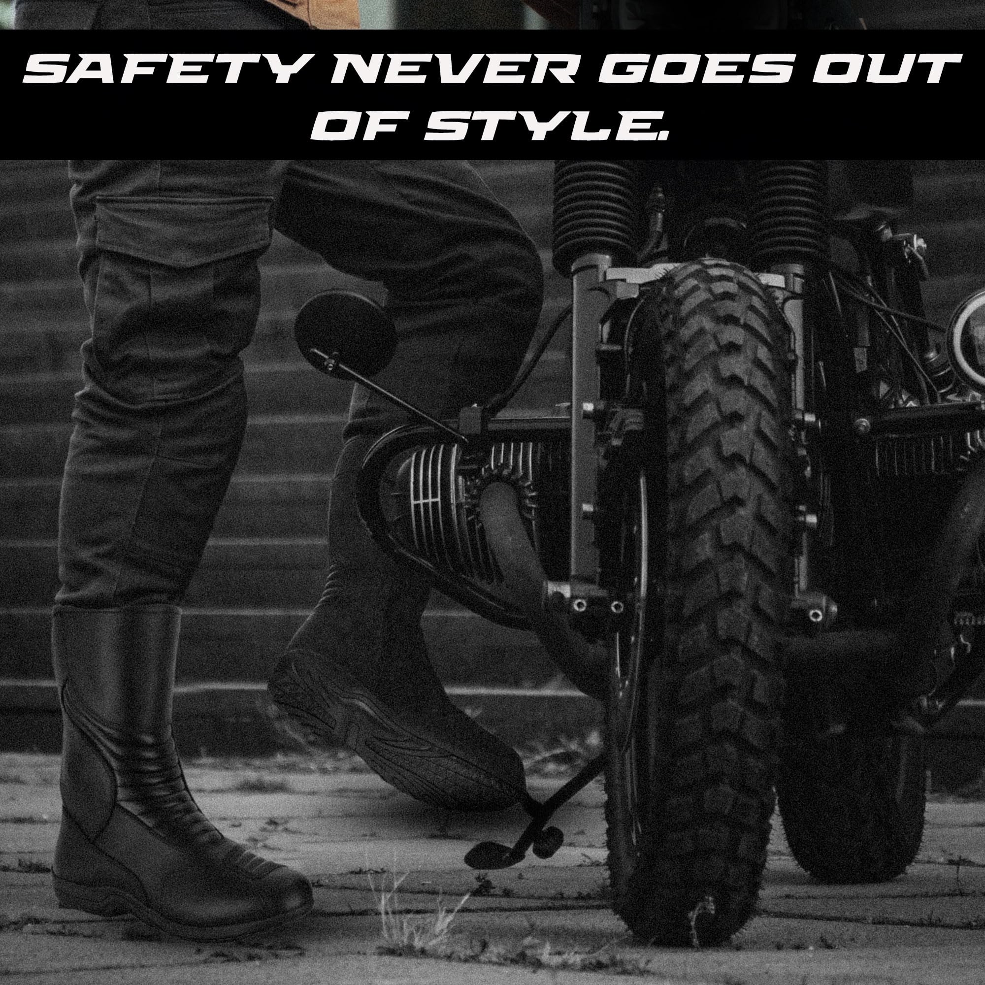 Botas de moto para hombre, homologadas CE (EN13634:2017), nivel 2, zapatos de moto de cuero con calzado protector de tobillo largo