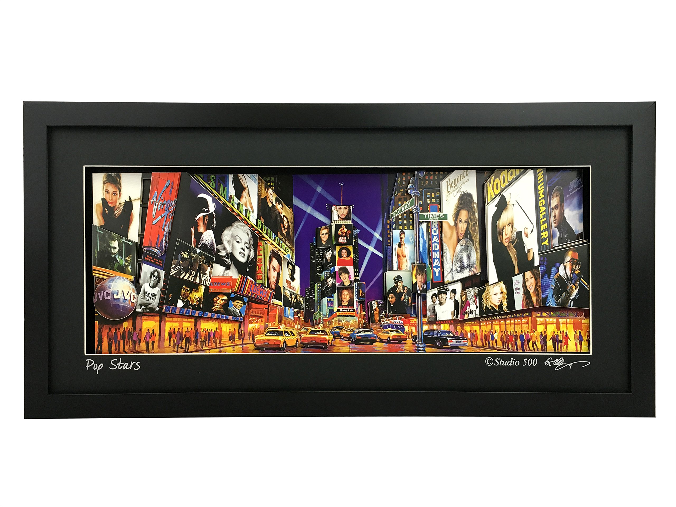 Studio 500 3D Pop Up Wall Art, of Times Square Pop Stars, 100