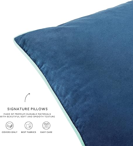 Miniatura 6 de MONDAY MOOSE Juego de 2 fundas de cojín decorativas de terciopelo suave, diseño moderno de doble cara, mezcla y combina para la decoración del