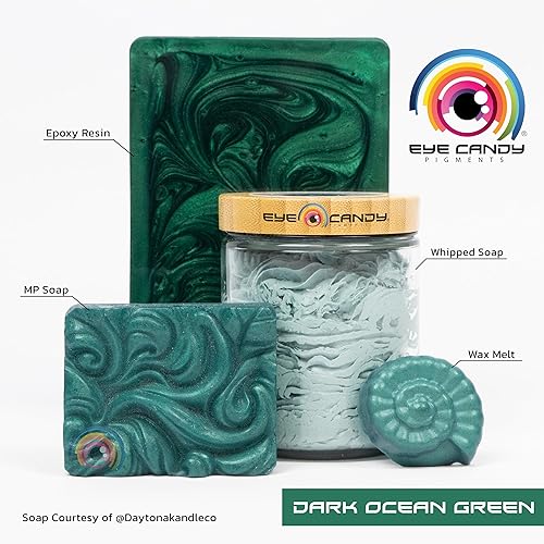 Miniatura 2 de 50 gr "Ocean Verde oscuro Mica pigmentos en polvo (Resina, pintura, Epoxy, Jabones, esmalte de uñas, Liquid Wraps)