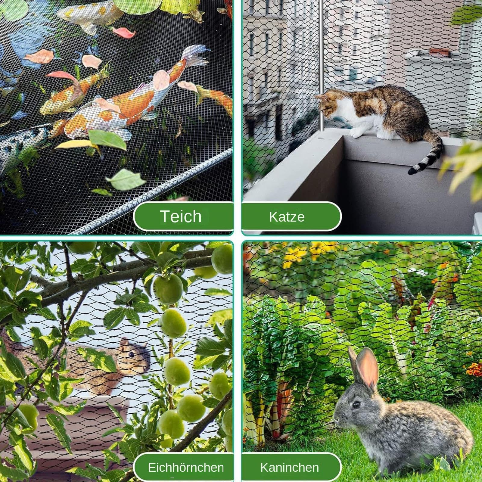 Red para pájaros para jardín, protección de frutas de 4 x 10 m, red para plantas y árboles al aire libre, protector de pájaros premium para frutas, verduras y árboles, malla antipájaros resistente