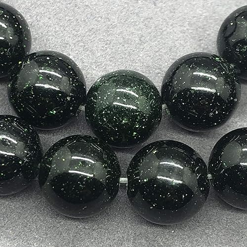 Miniatura 7 de Cuentas de obsidiana doradas, redondas de 0.315in, espaciador suelto para joyas (obsidiana dorada, 0.315in (46 piezas)